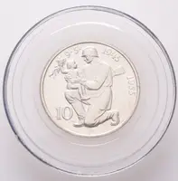10 Kčs 1955 - 10. výročí osvobození Československa, PROOF, původní etue