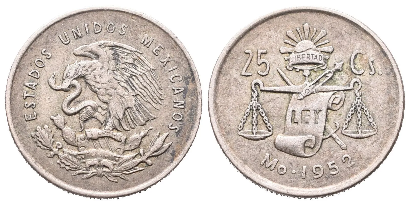 Mexiko, 25 Centavo 1952