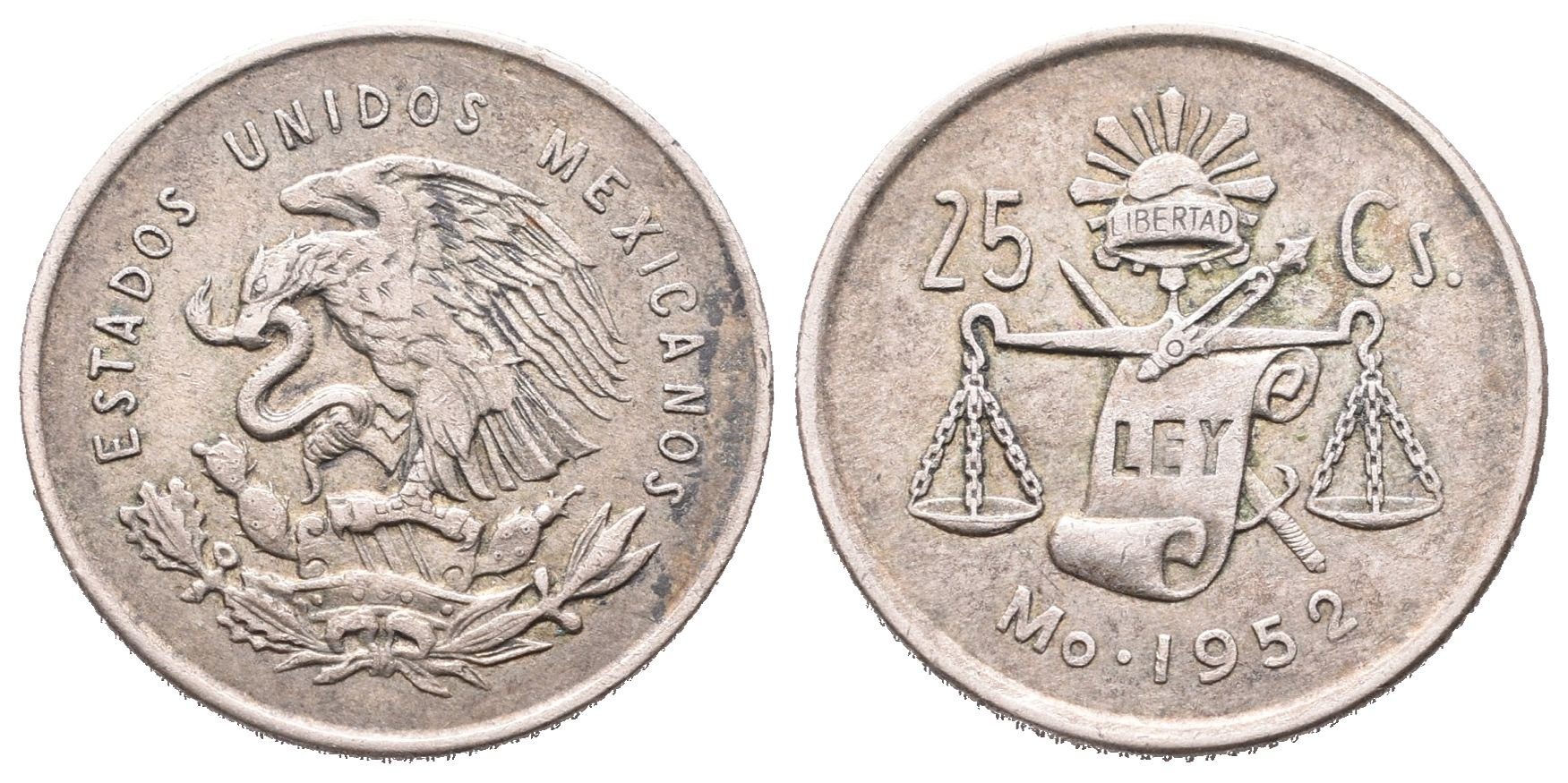 Mexiko, 25 Centavo 1952