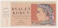 20 Koruna 1949, II. vydání, perforace 3 m.d. v obloučku, Hej.85aS2