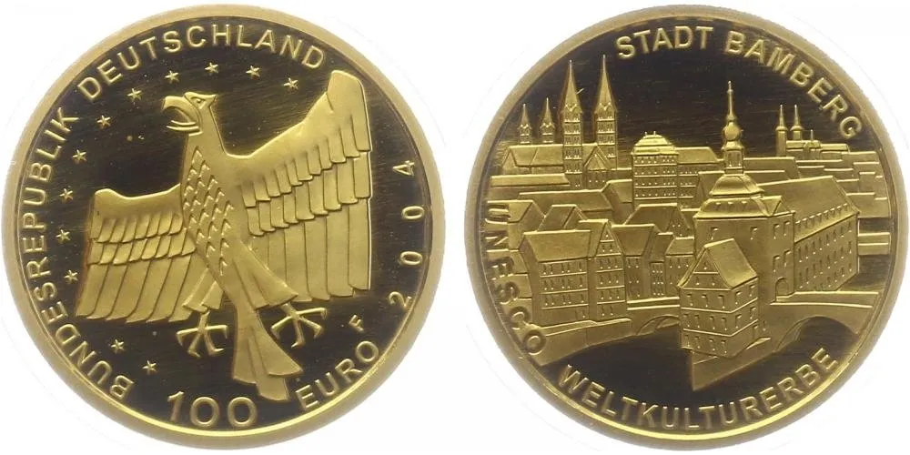 100 EURO 2004 - Město Bamberg - Světové dědictví UNESCO