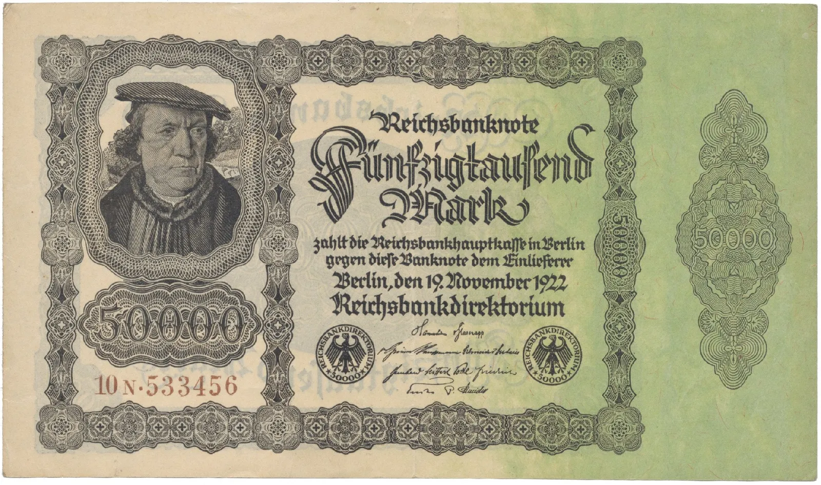 Německo, 50000 Mark 1922, Ro.79d