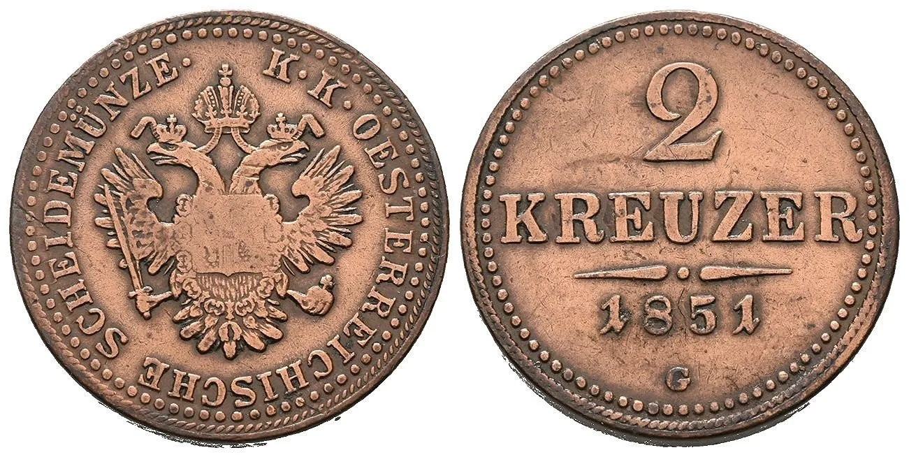 Konvenční měna, 1848 - 1857 — 1