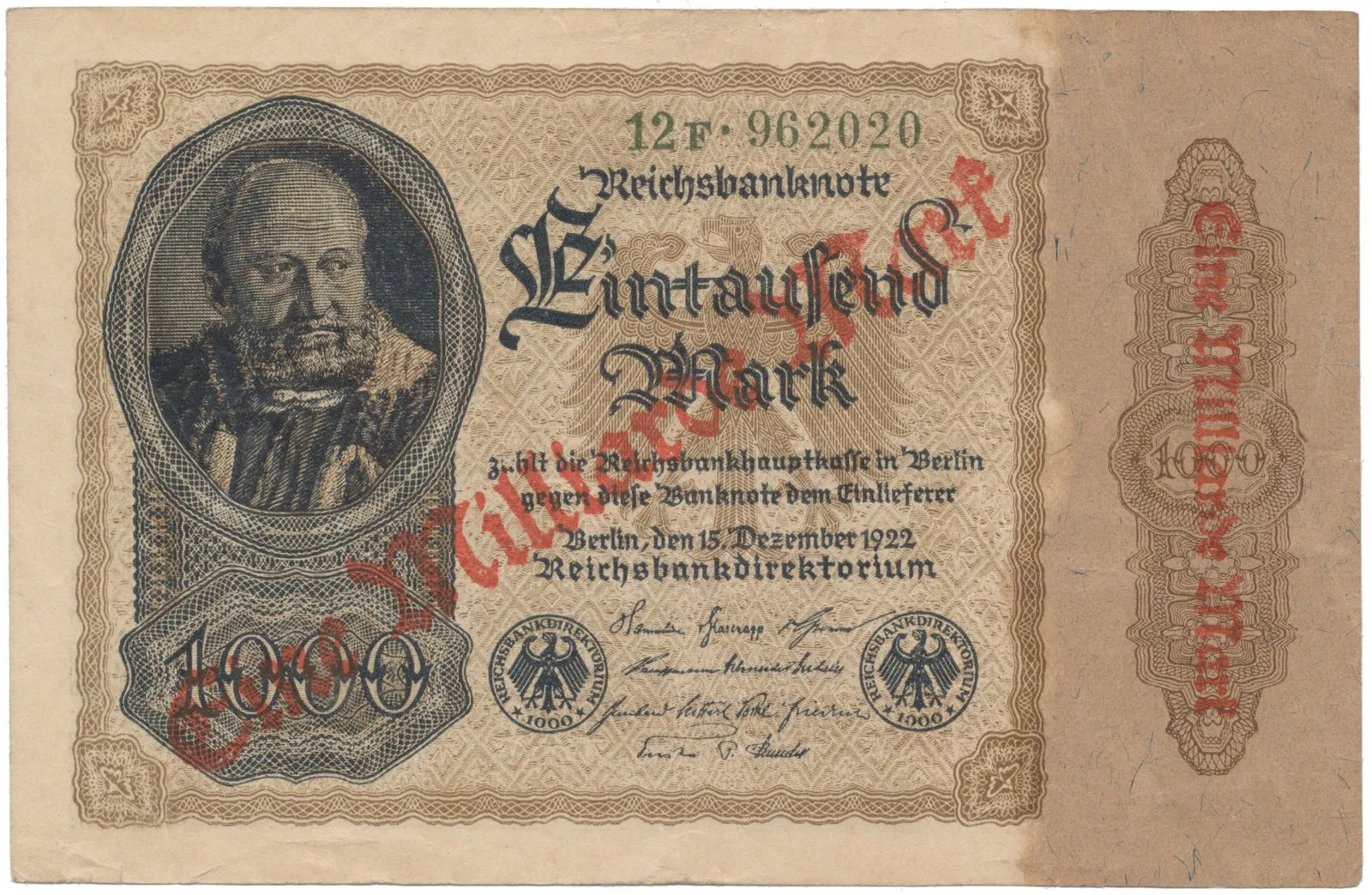 Německo, 1 Milliarde Mark 1923, Ro.110b