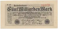 Německo, 5 Milliarden Mark 1923, Ro.120c
