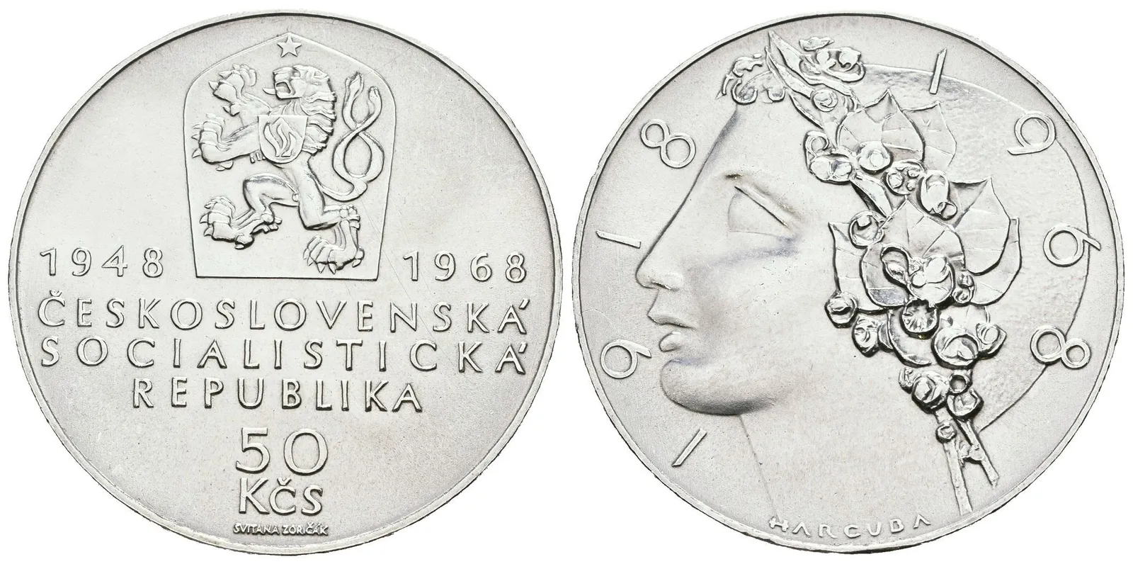 50 Kčs 1968 - Republika, Aurea.116, lesk, nep. rysky — 1