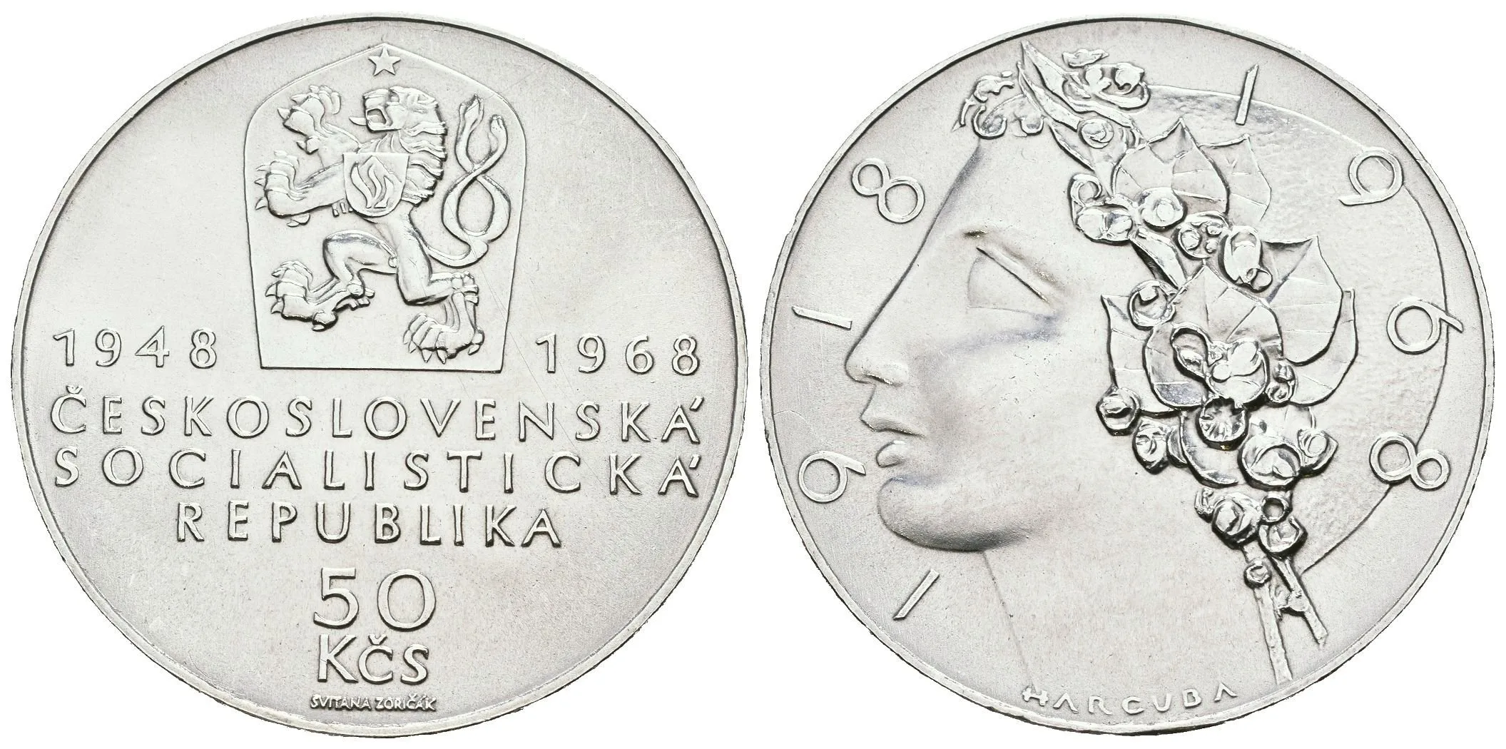 50 Kčs 1968 - Republika, Aurea.116, lesk, nep. rysky — 1