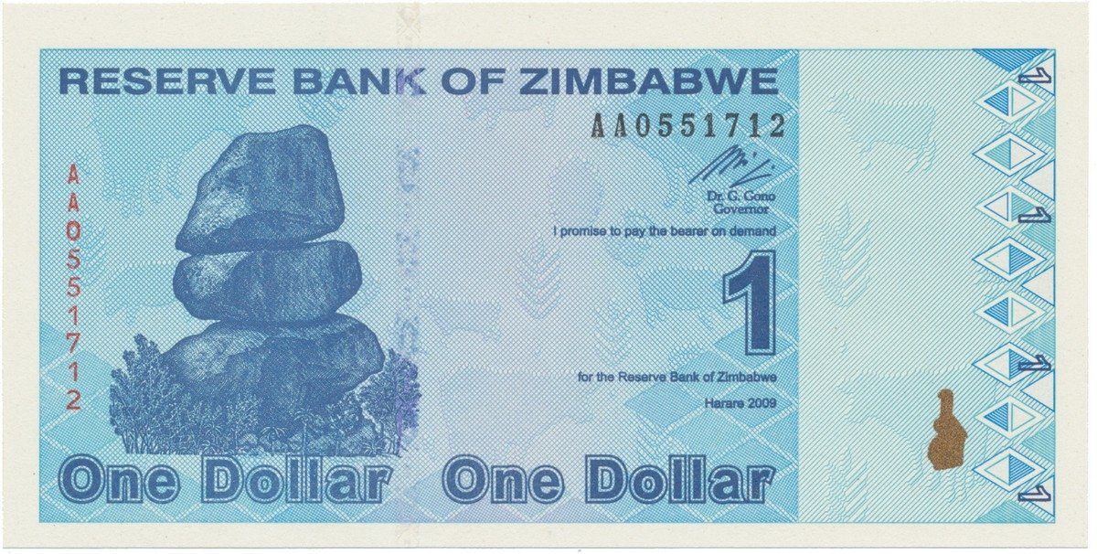 Zimbabwe, 1 Dollar 2009, P.92
