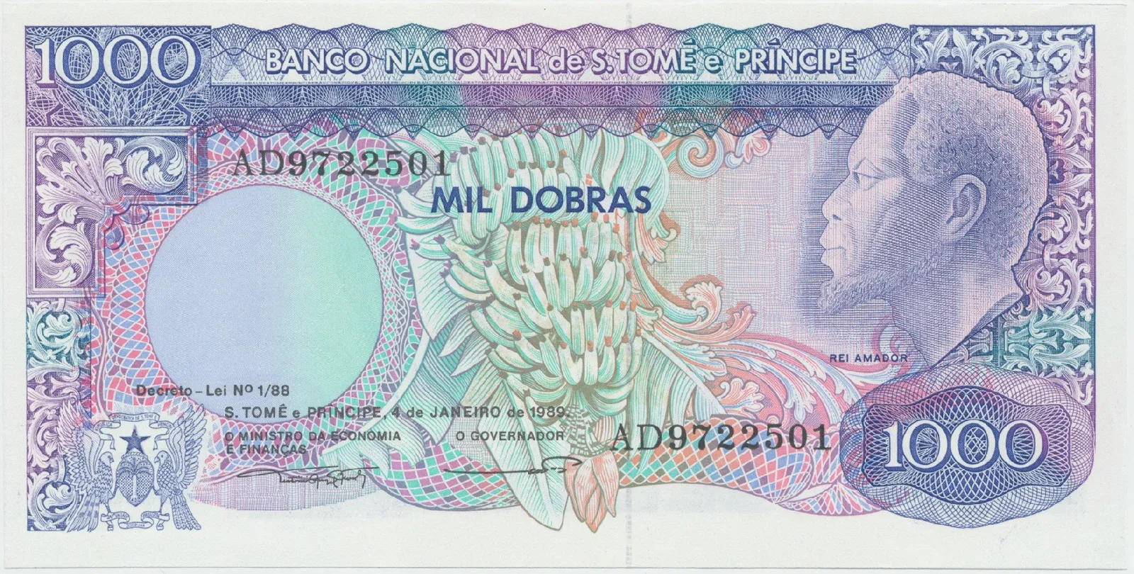 Svatý Tomáš a Princův ostrov, 1000 Dobras 1989, P.62