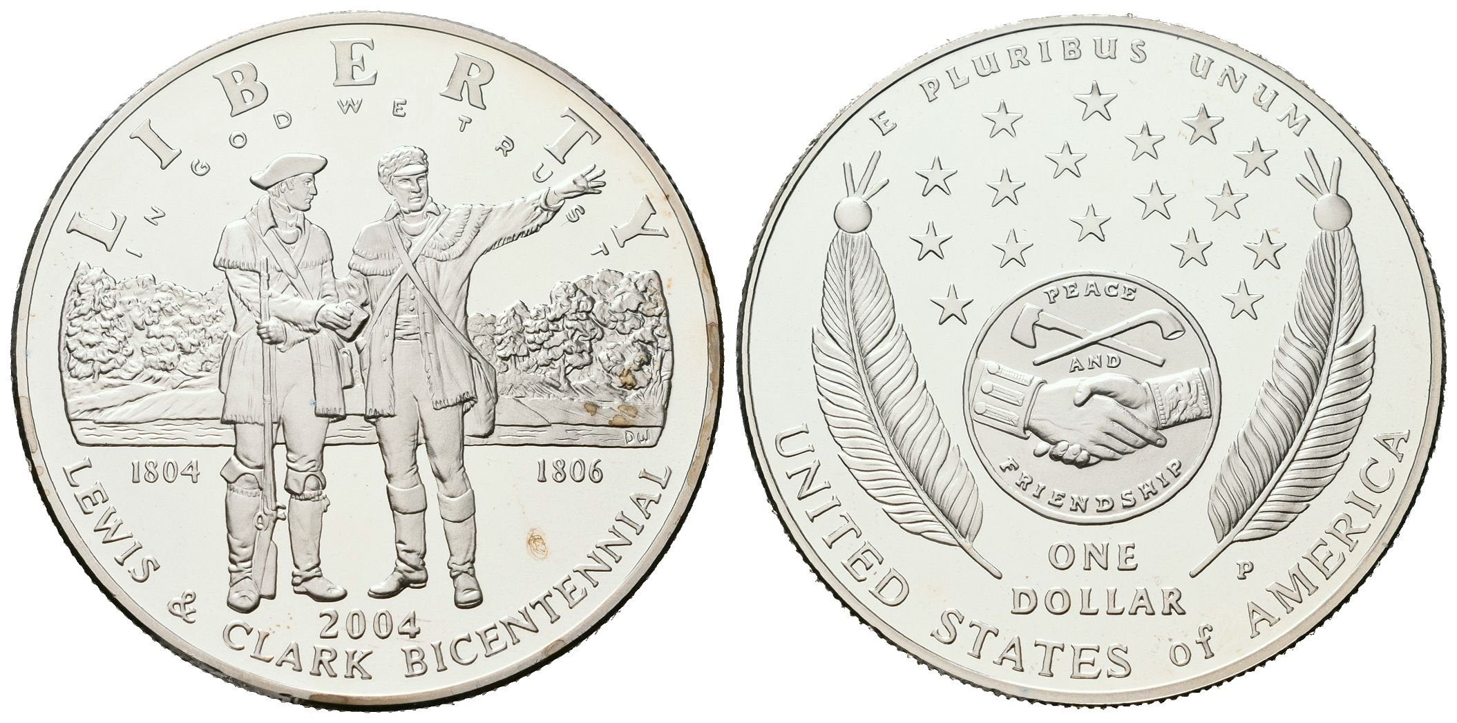 USA, 1 Dollar 2004 - Expedice Lewise a Clarka, PROOF