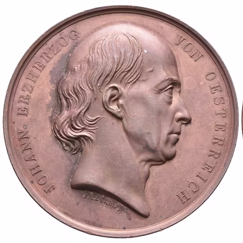 AE Medaile 1843 (I. Cesar) - XXI. sjezd německých lékařů v Grazu. Hlava zprava,