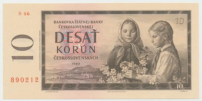 Československo, 10 Koruna 1960, série S, Hej.97cS