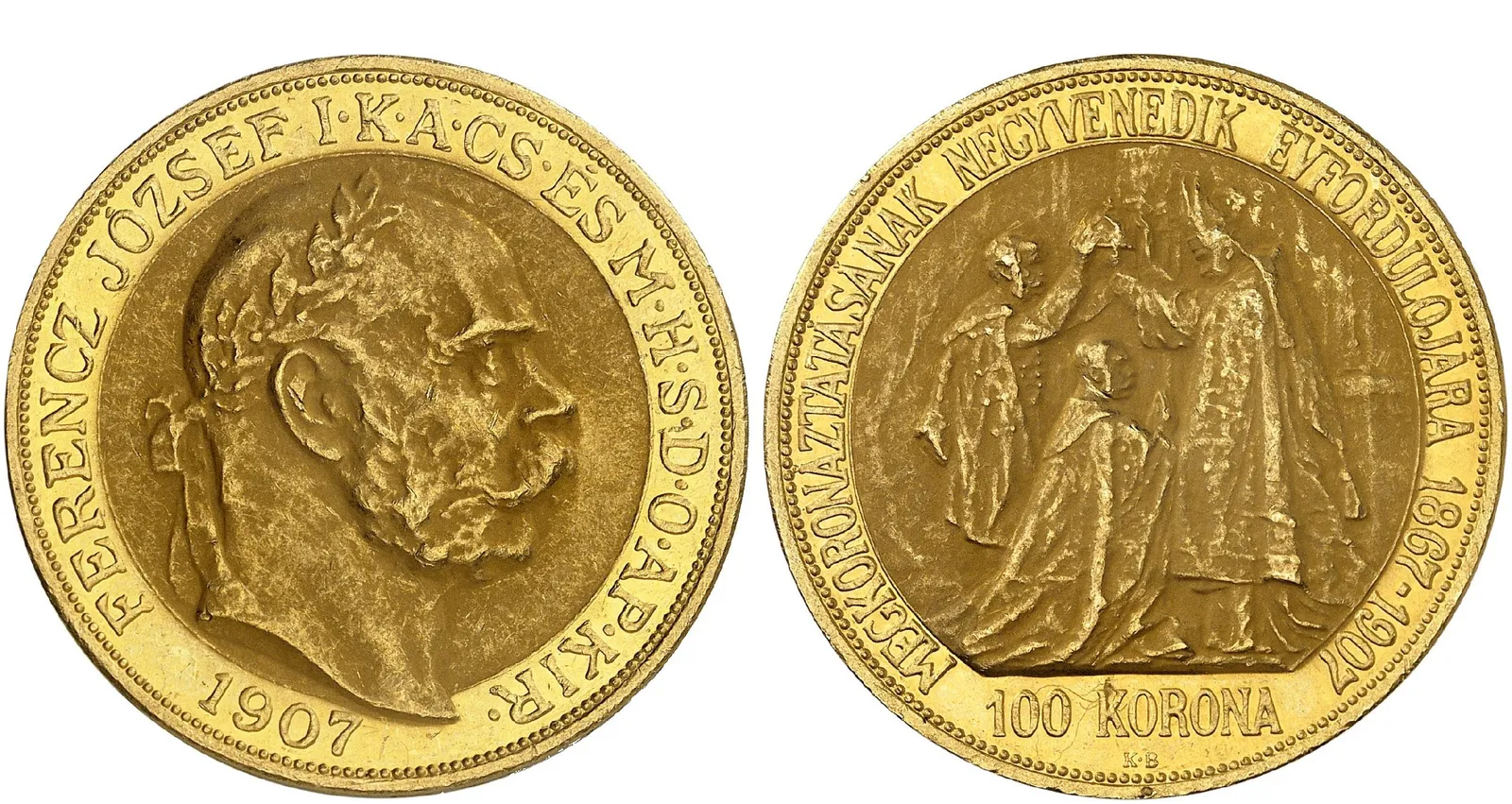 100 Koruna 1907 KB - jubilejní