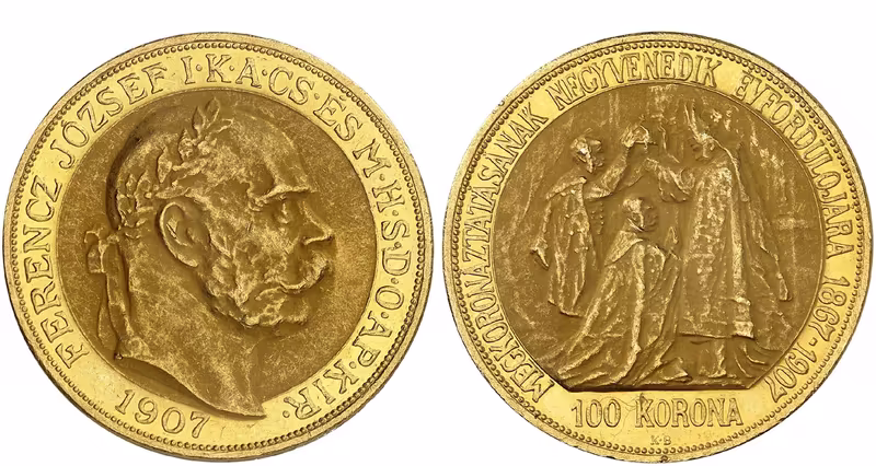 100 Koruna 1907 KB - jubilejní