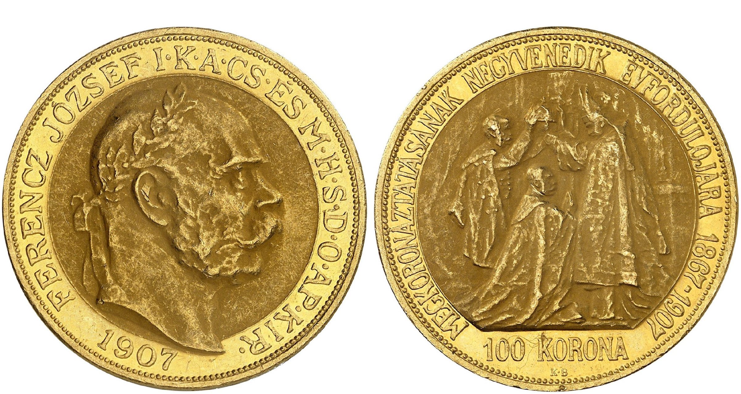 100 Koruna 1907 KB - jubilejní