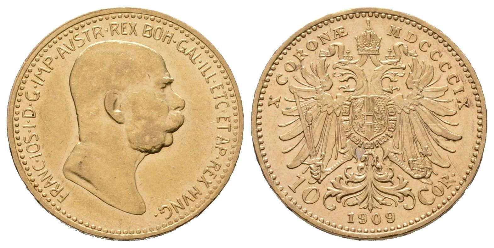 10 Koruna 1909, typ Marschall