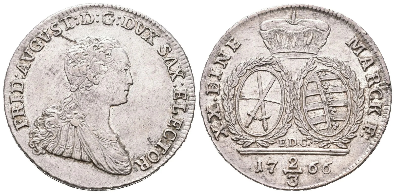 Sasko, 2/3 Tolar 1766