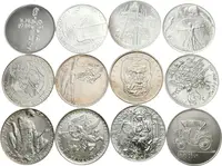 Soubor stříbrných mincí - 200 Kč 1993 - 1997 - Ústava až — 1