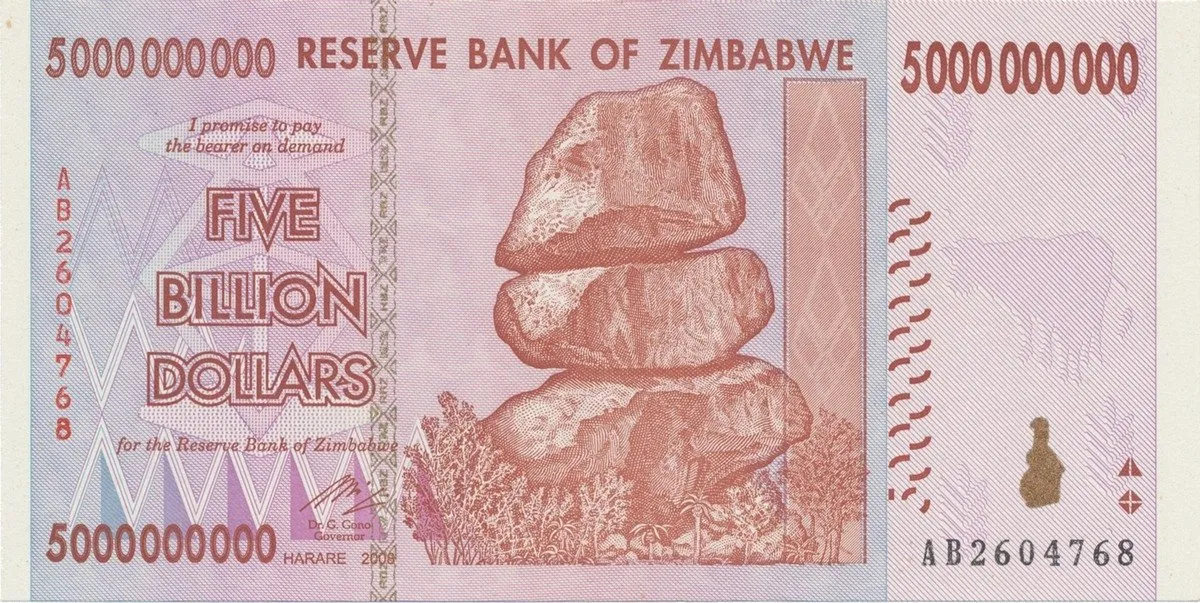 Zimbabwe, 5 Billion Dollars 2008, P.84