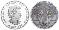 Kanada, 15 Dollars 2017 - In the Eyes of the Wolf