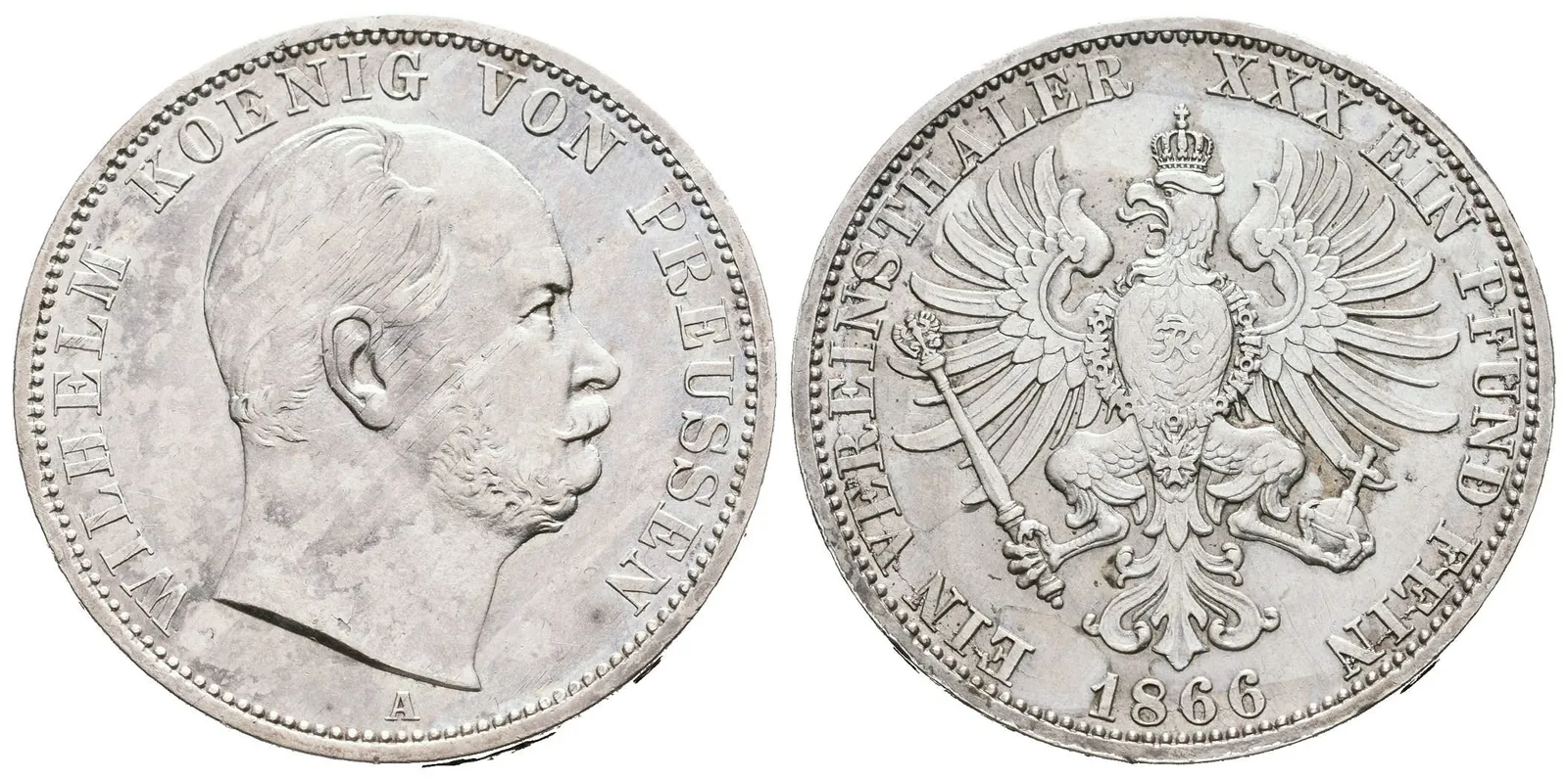 Tolar 1866 A, Dav.782, KM.494, pěkná zachovalost, — 1