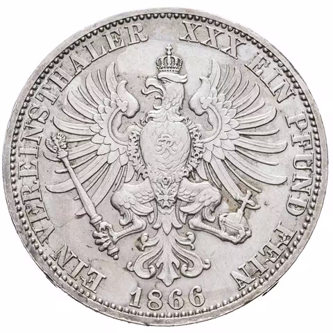 Tolar 1866 A, Dav.782, KM.494, pěkná zachovalost,
