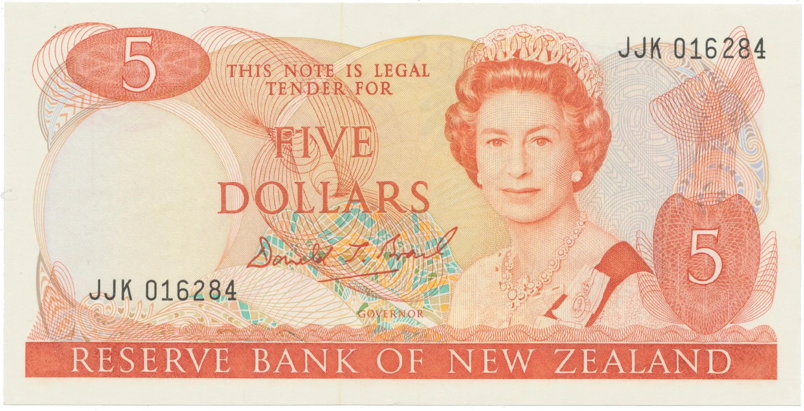 Nový Zéland, 5 Dollars (1989-1992), P.171c