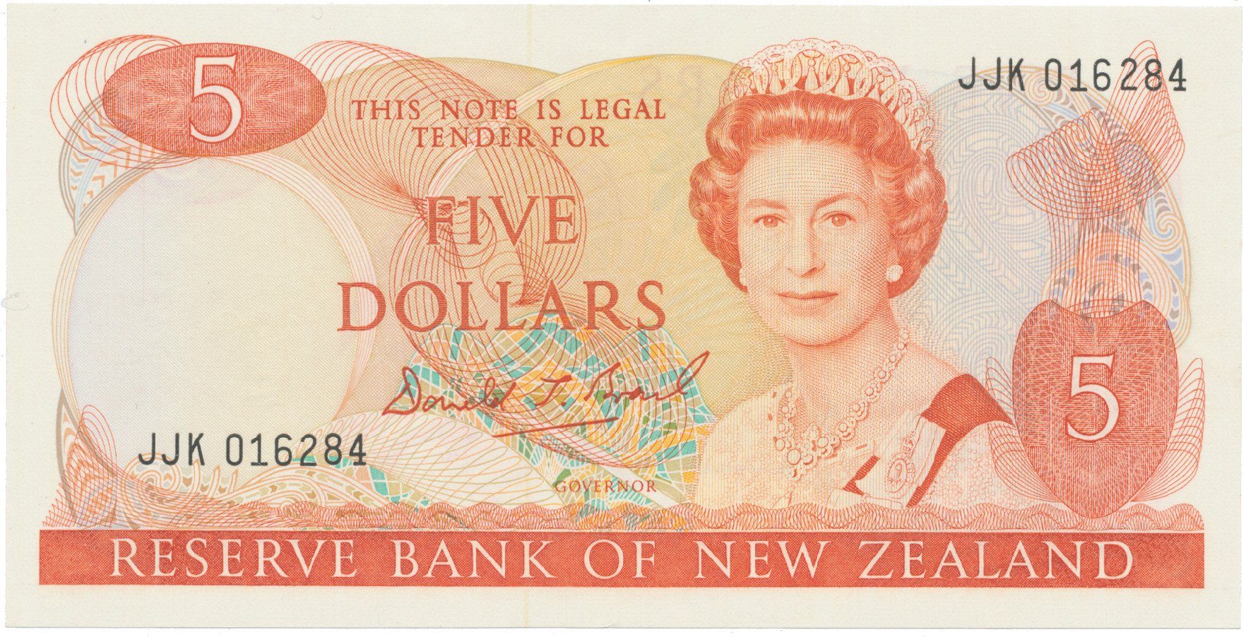 Nový Zéland, 5 Dollars (1989-1992), P.171c