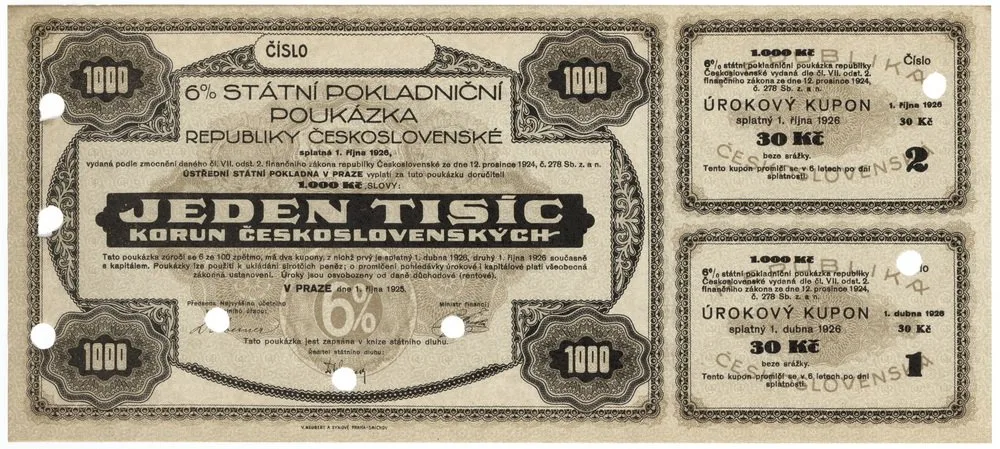 Státní pokladniční poukázky, 1919 - 1939 — 1