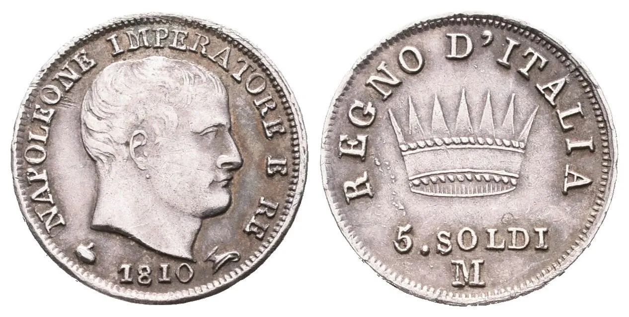 Francie - Italské království, 5 Soldi 1810 M
