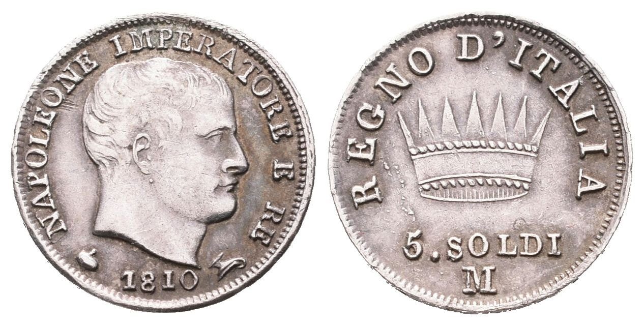 Francie - Italské království, 5 Soldi 1810 M