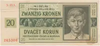 20 Koruna 1944, série A, NEPLATNÉ, Hej.40a.S2