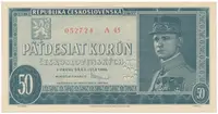 50 Koruna 1948, perforace "S", Hej.82bS3