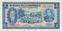 Kolumbie, 1 Peso Oro 1953, P.398
