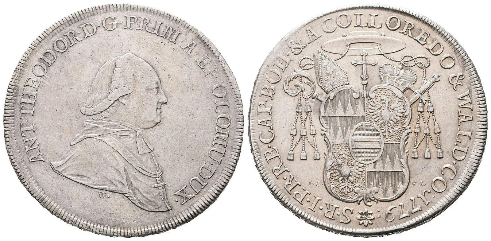 Olomouc - biskupství, Antonín Theodor Colloredo-Waldsee, 1777 - 1811 — 1