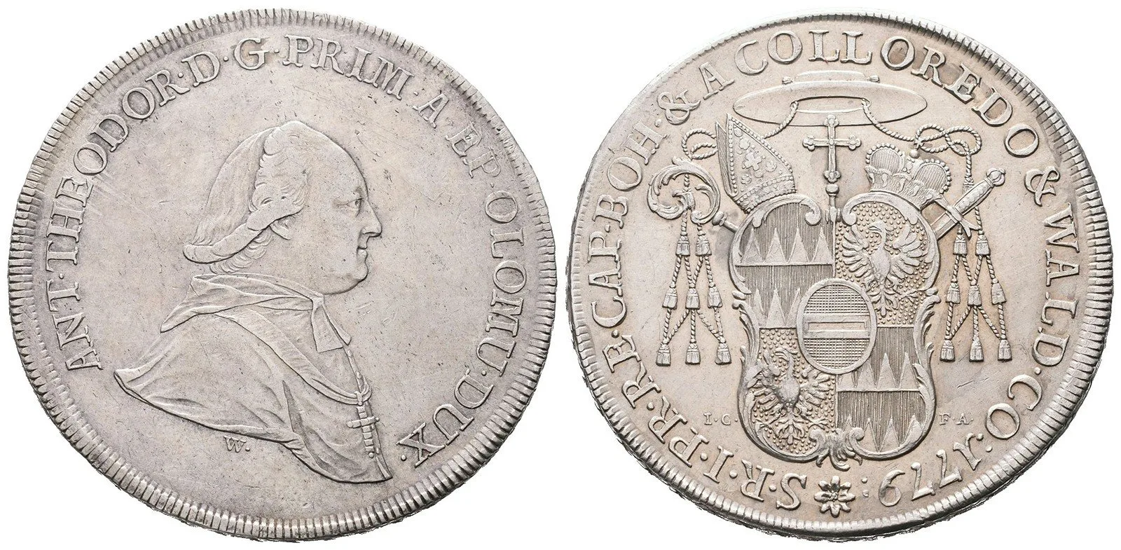 Olomouc - biskupství, Antonín Theodor Colloredo-Waldsee, 1777 - 1811 — 1
