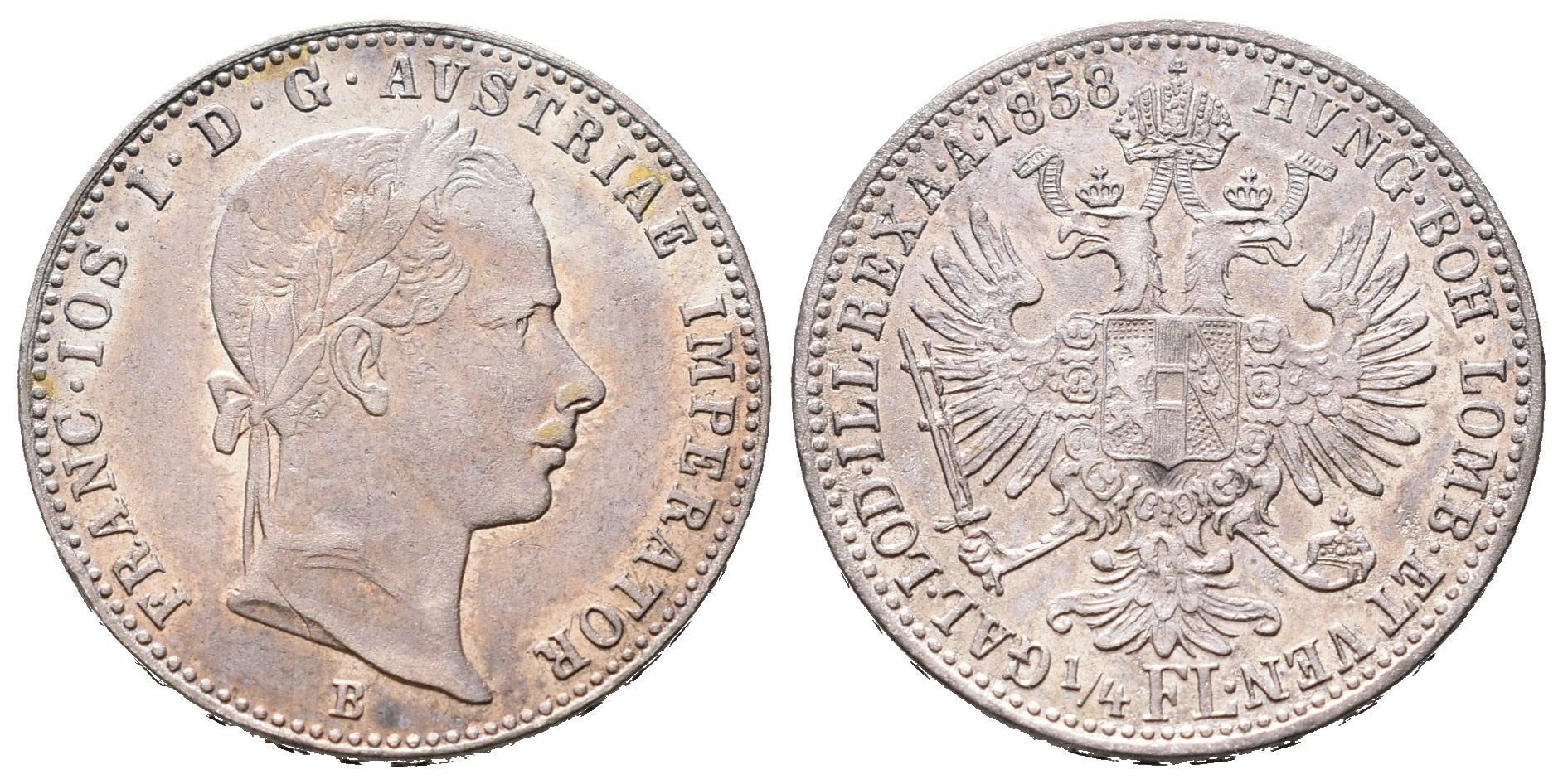 1/4 Zlatník 1858 B