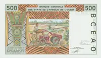 Západoafrické státy, 500 Francs 1991, K - Senegal, P.710Ka - fotografie 2