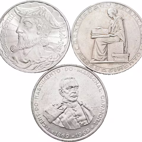 Soubor mincí - 20 Escudos 1953 - Měnová reforma, KM.585,