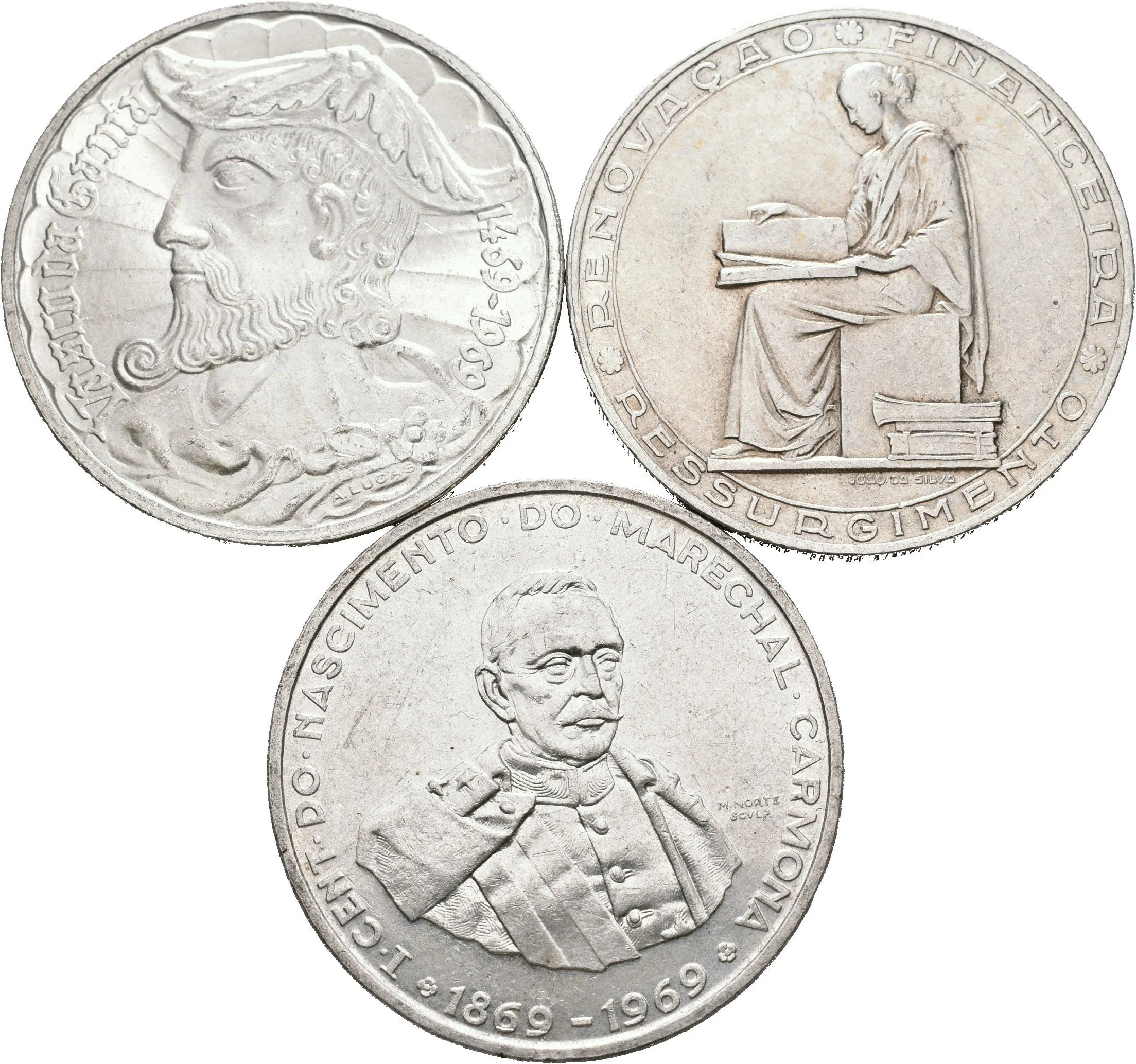 Soubor mincí - 20 Escudos 1953 - Měnová reforma, KM.585, — 1