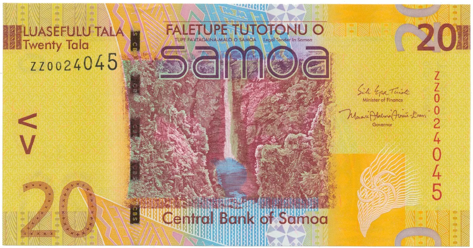 Samoa, 20 Tala 2008, náhradní série ZZ, P.40b