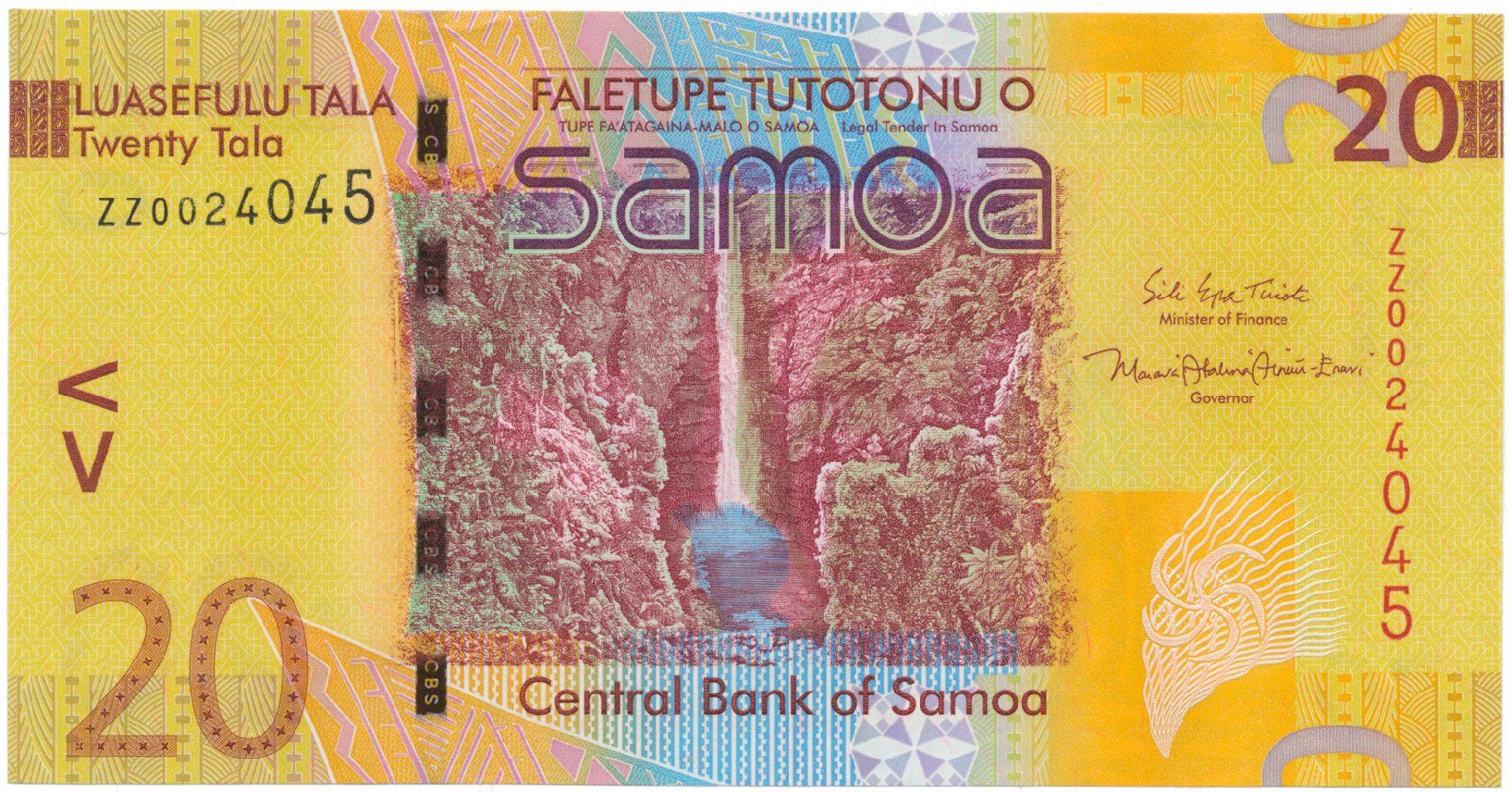 Samoa, 20 Tala 2008, náhradní série ZZ, P.40b
