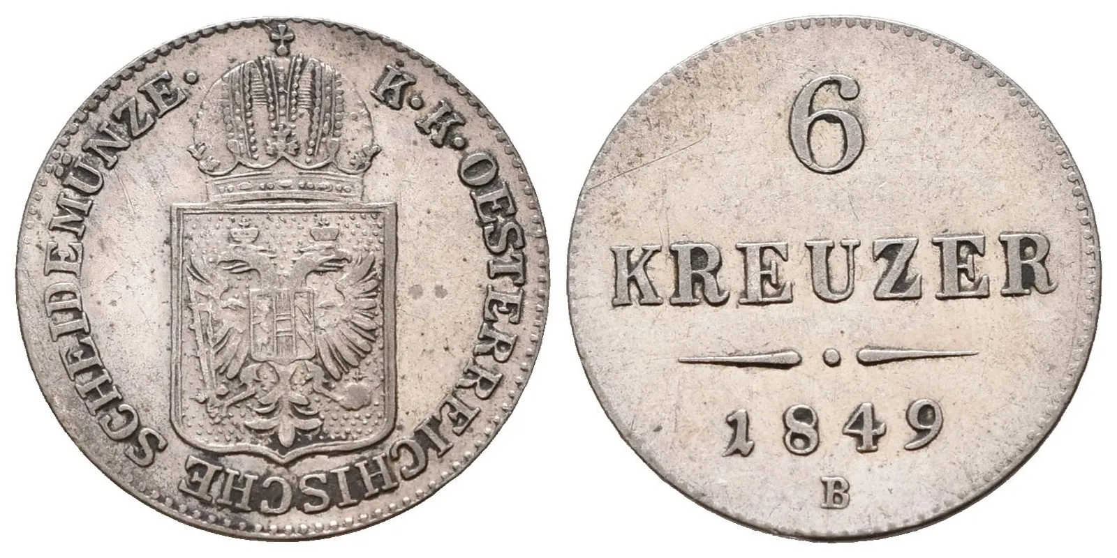 6 Krejcar 1849 B