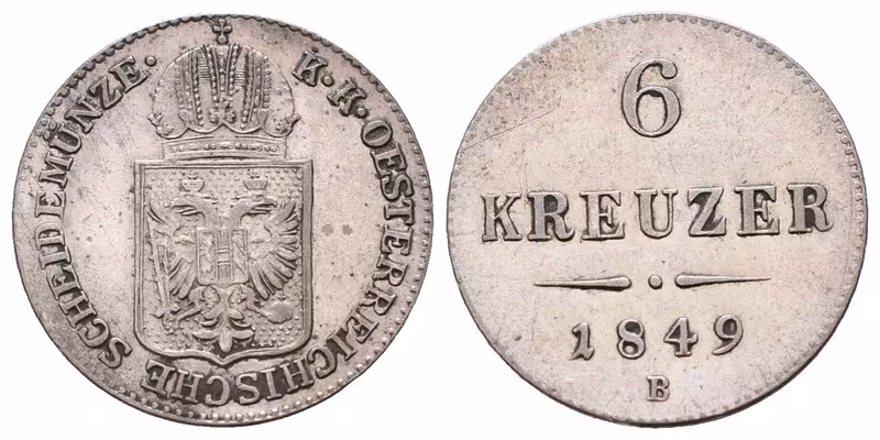6 Krejcar 1849 B