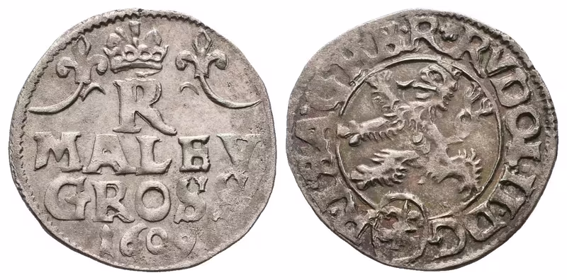 Rudolf II., Malý groš 1609, Kutná Hora