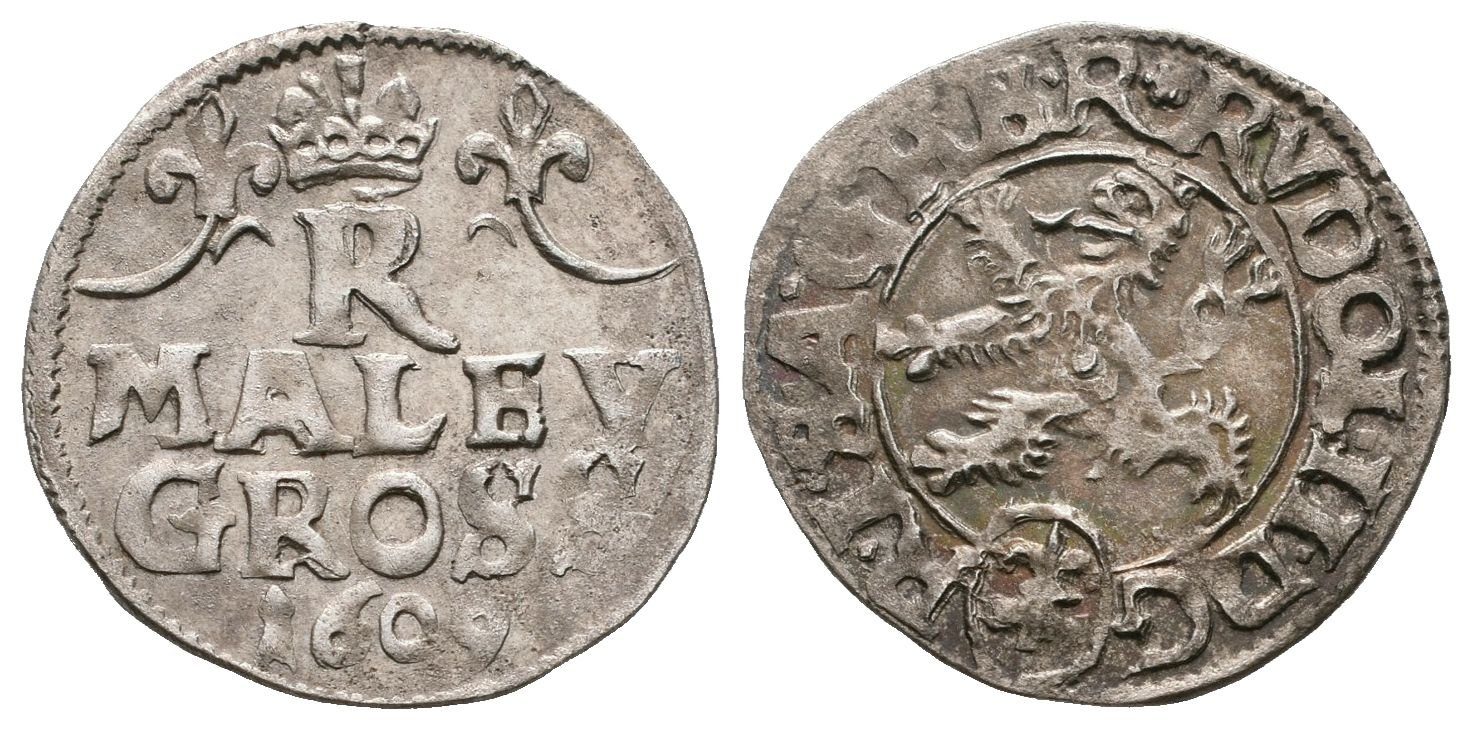 Rudolf II., Malý groš 1609, Kutná Hora