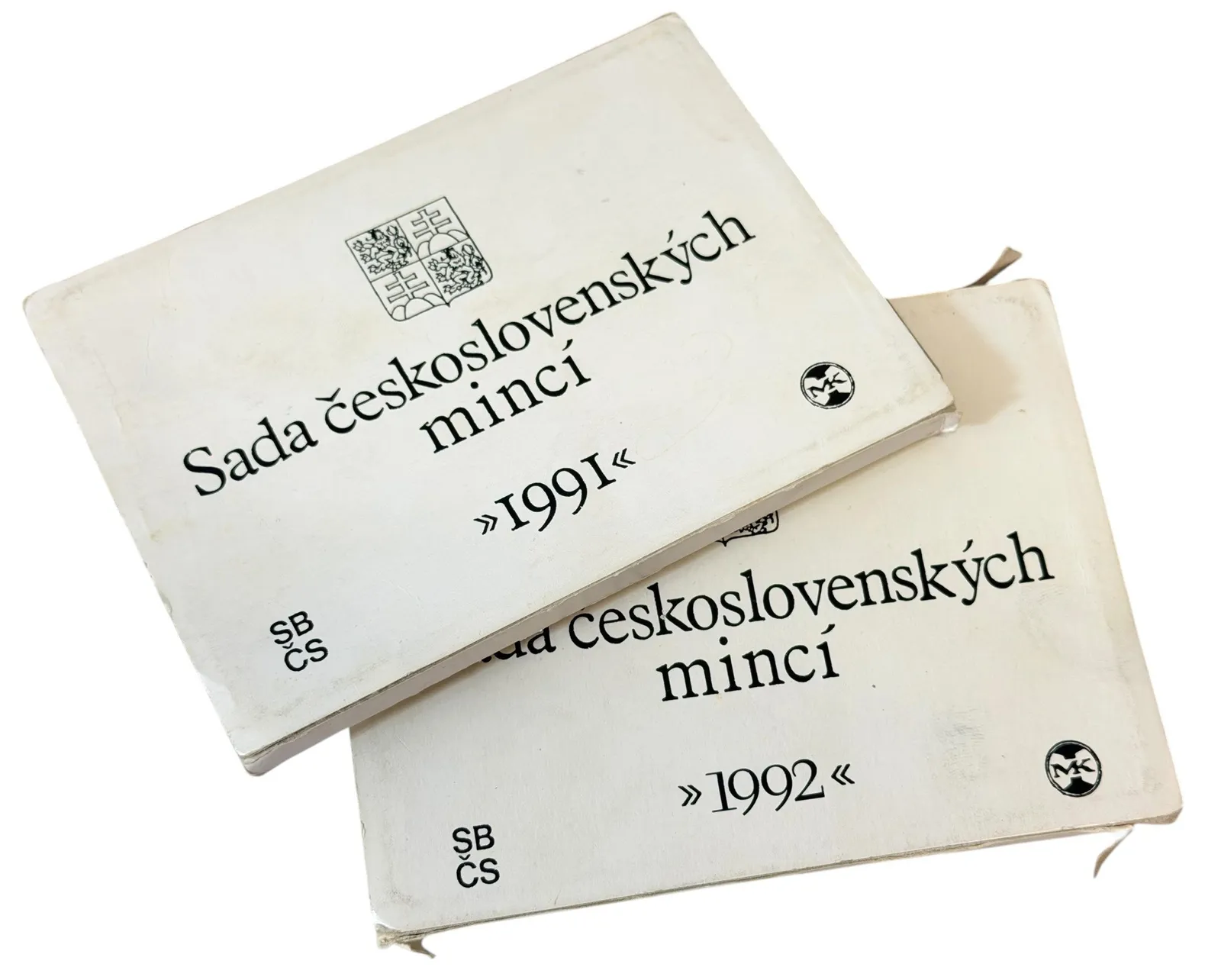 Sada oběžných mincí 1991 (Štefánik), 1992 (Rašín), opotřebované — 1