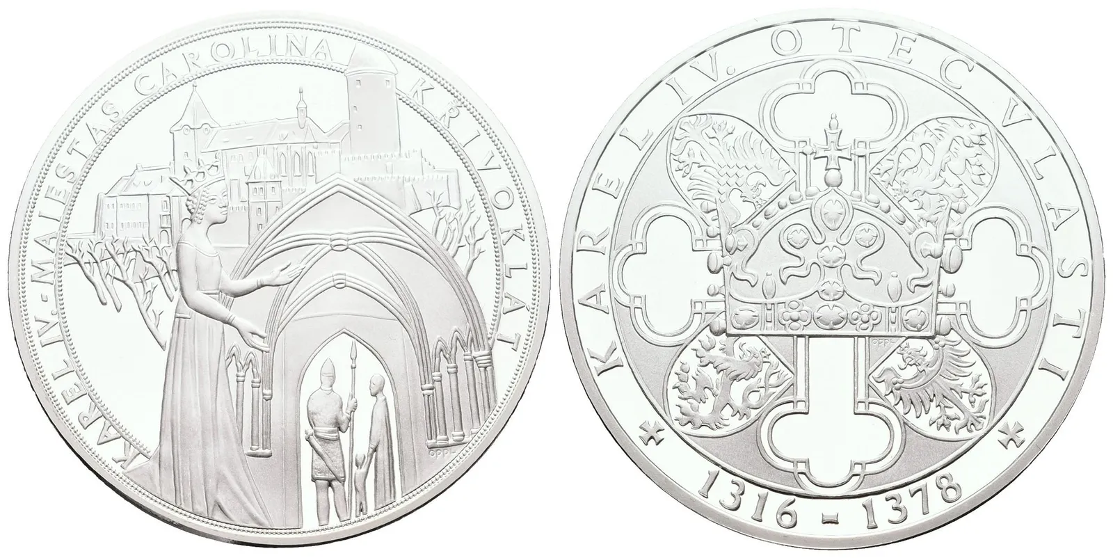 Stříbrná investiční medaile - Karel IV - Křivoklát - Ag 24,5 g - 999/1000 + Certifikát