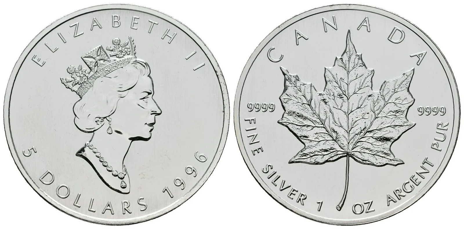 Kanada, 5 Dollars 1996 - Maple Leaf