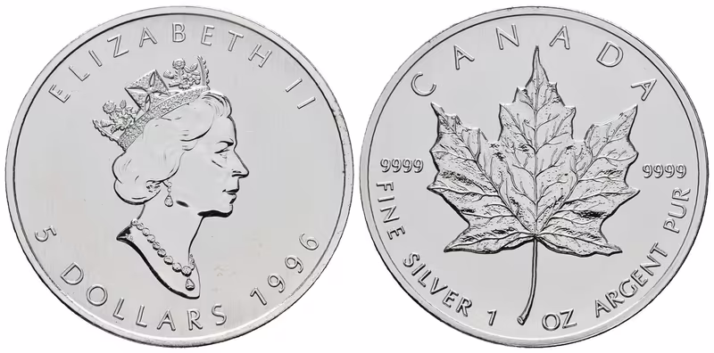 Kanada, 5 Dollars 1996 - Maple Leaf